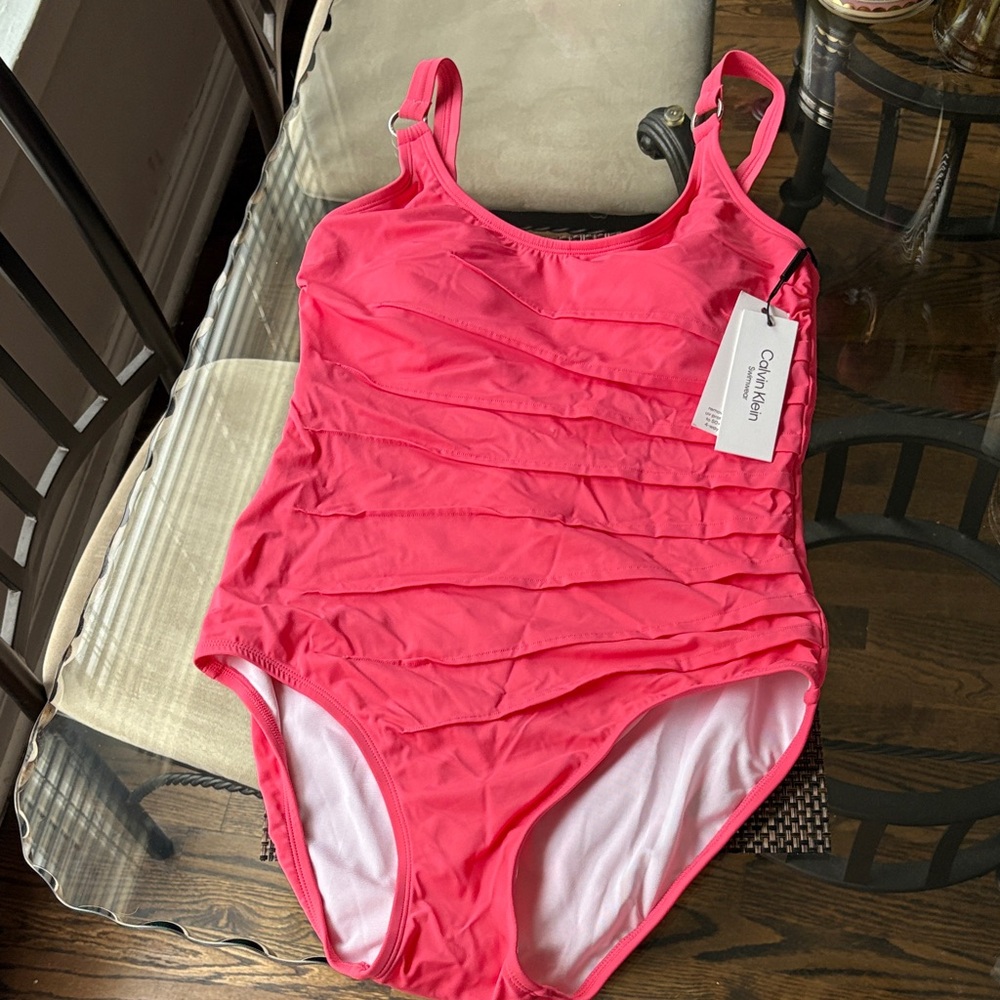 Calvin Klein women’s Coral One Piece Swimsuit